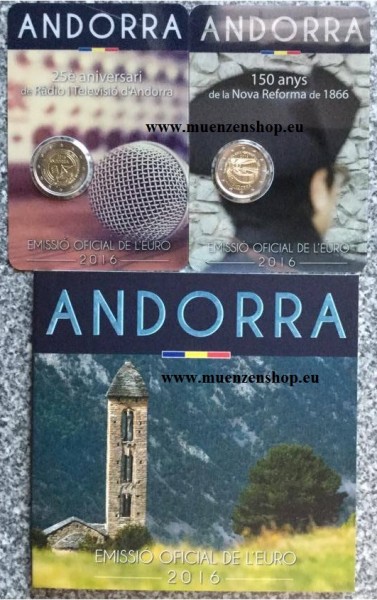 Komplettset Andorra Euro Ausgaben 2016