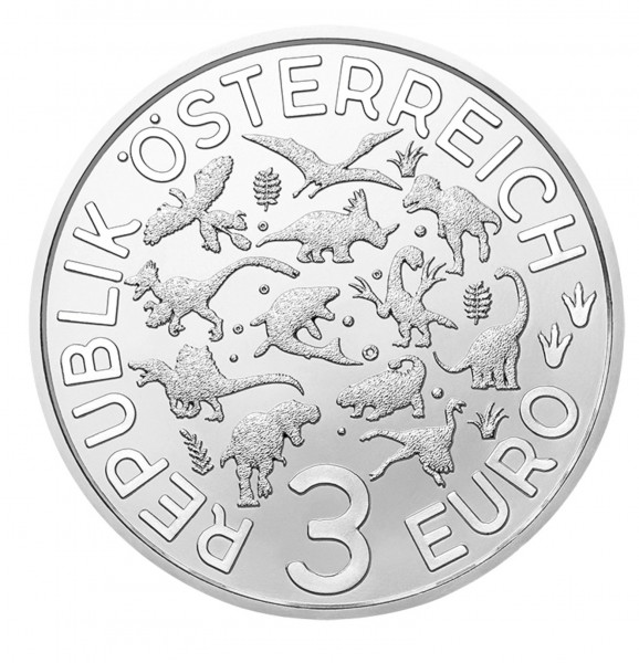 3 Euro Tiertaler Therizinosaurus 2021