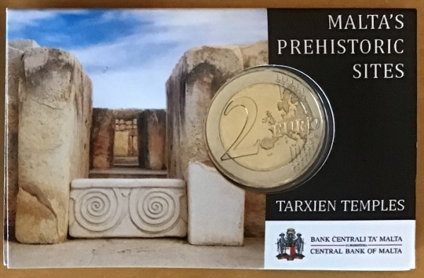 2 Euro Malta 2021 - Tarxien Tempel - Coincard