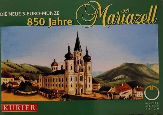 5 Euro Gedenkmünze 850 Jahre Mariazell 2007 - Ausgabe im Miniblister