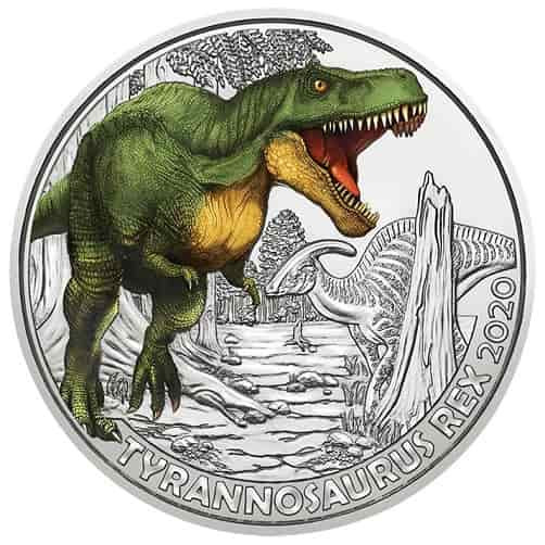 3 Euro Tiertaler Tyrannosaurus Rex 2020 - Super Saurier