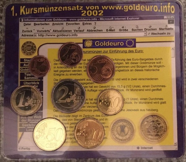 Goldeuro.info KMS Deutschland 2002 - BU - Euro Einführung