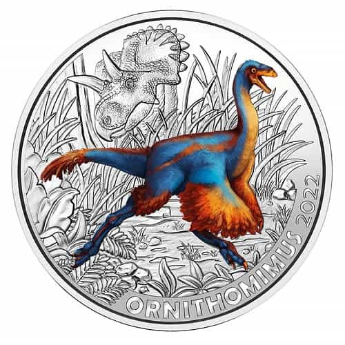 3 Euro Tiertaler Ornithomimus velox 2022 - Super Saurier