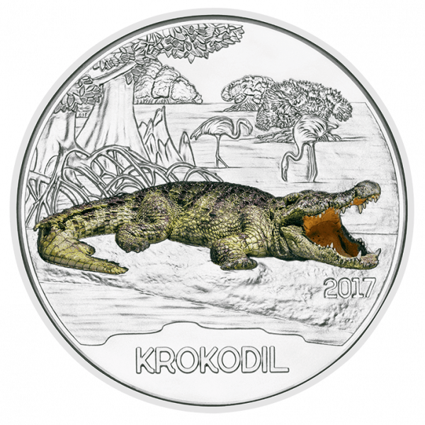 3 Euro Tiertaler Krokodil 2017