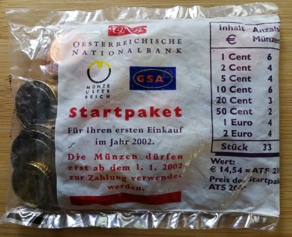 Starterkit Österreich 2002 mit Logo - Originalware